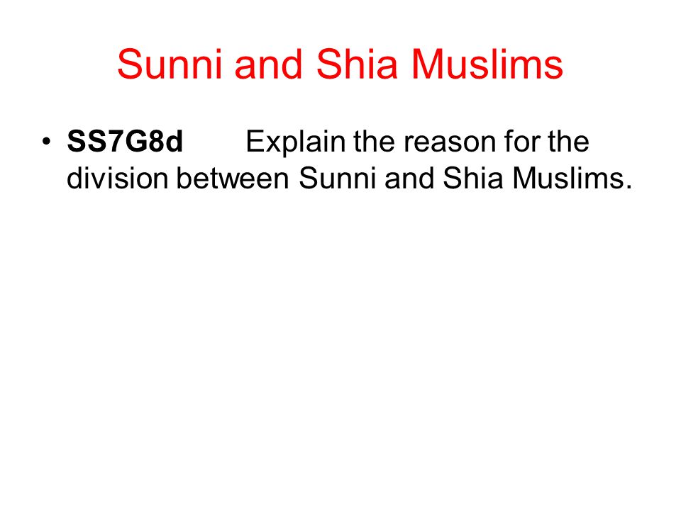 Sunni and shia sources